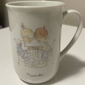Vintage 1984 Precious Moments Collectible Coffee / Tea Cup - November - 8 oz